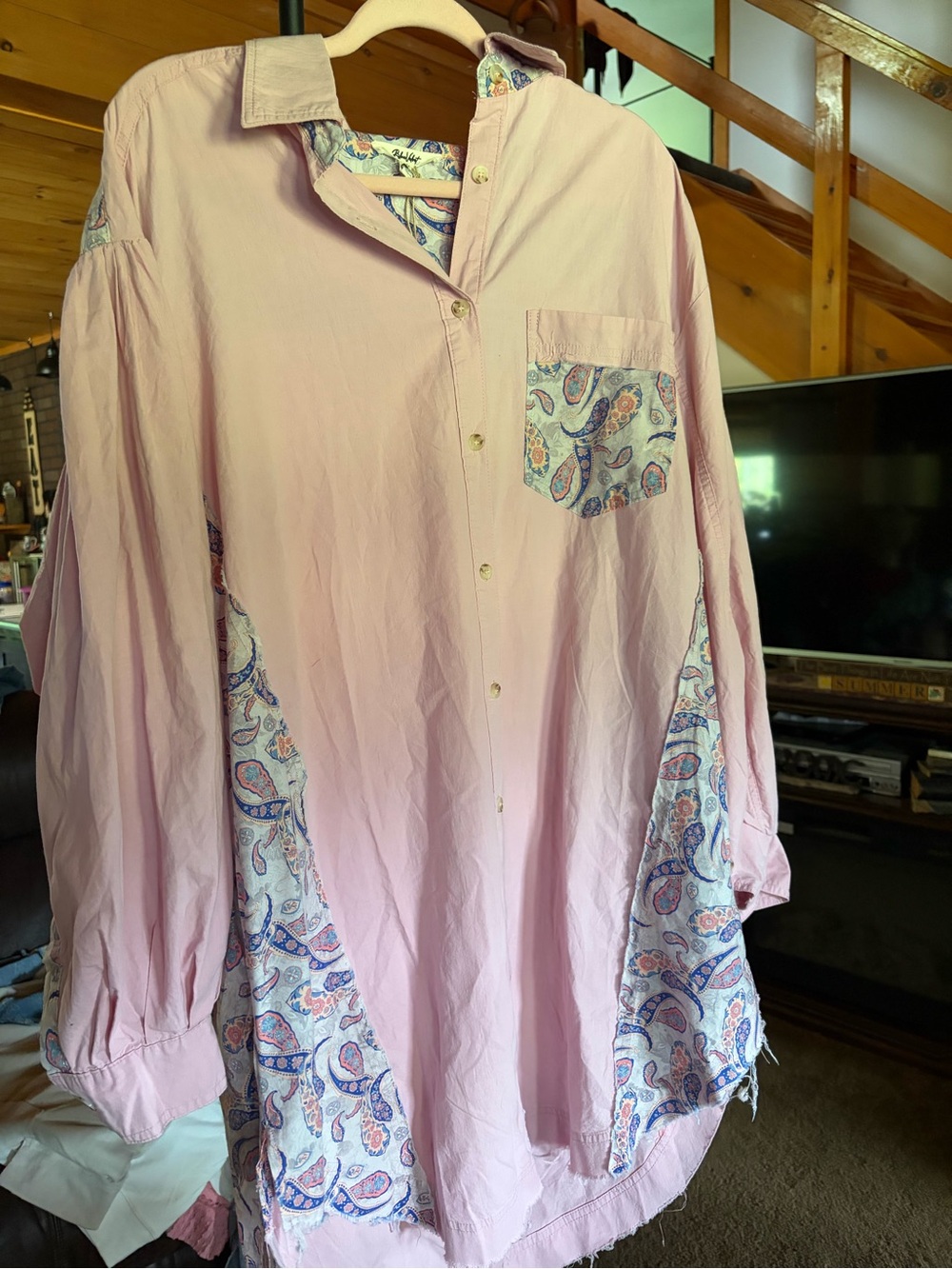 Blue Velvet Oversized Tunic - Picture 2 of 2